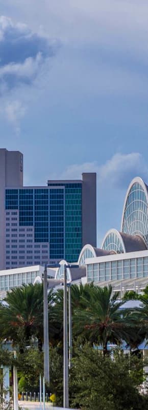 View of the Orange County Convention Center entrance